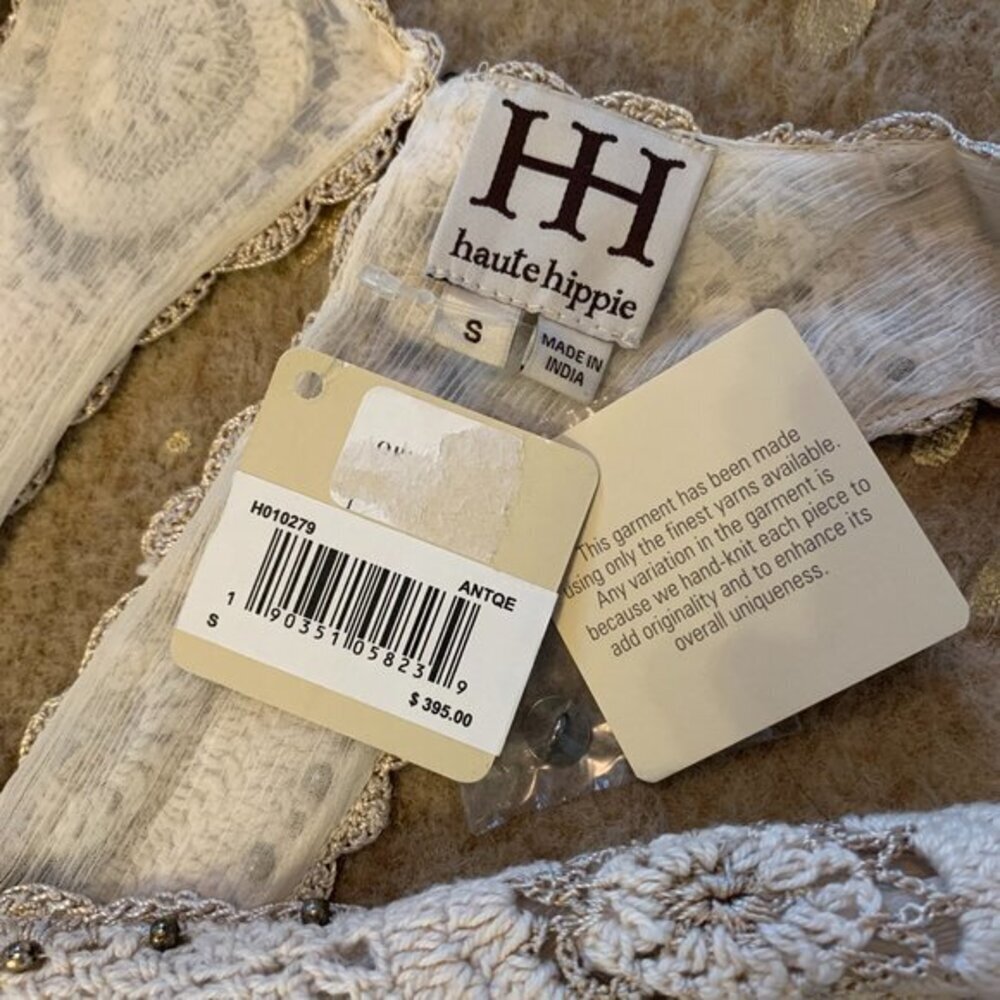 Haute Hippie Crochet Halter Lace-Up Dress - Picture 6 of 10
